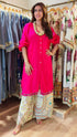 Long Pink Kurta With Printed Pant